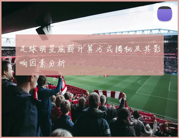 足球明星底薪计算方式揭秘及其影响因素分析